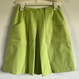 ✨ Vintage ✨ lime green a-line midi skirt with pockets